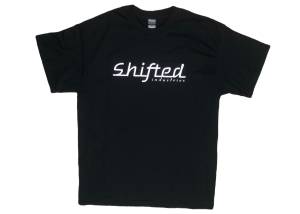 Shifted Industries - Shifted Industries Retro Shirt - White on Black