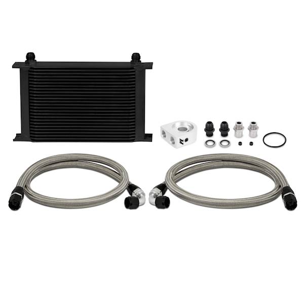 Mishimoto - Mishimoto Universal Oil Cooler Kit, Black, 25 Row MMOC-UHBK