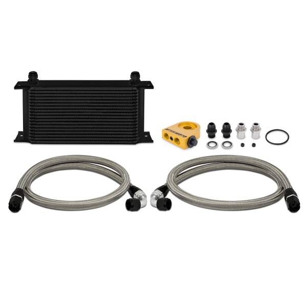 Mishimoto - Mishimoto Universal Thermostatic 19 Row Oil Cooler Kit, Black MMOC-ULTBK