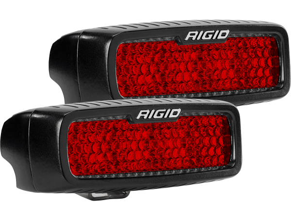 RIGID Industries - RIGID Industries SR-Q SERIES DIFFUSED REAR FACING HIGH/LOW SM RED SET OF 2 90163