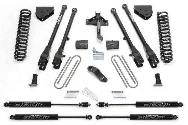 Fabtech - 6" 4 LINK SYSTEM W/ STEALTH SHOCKS (08-16 Ford F250/350)