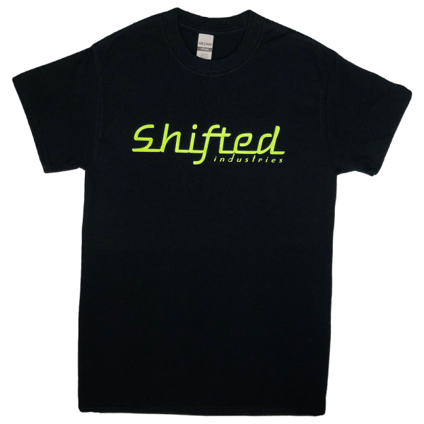 Shifted Industries - Shifted Industries Retro Shirt - Lime Green on Black