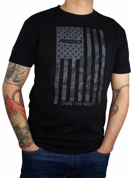 RIGID Industries - RIGID Industries TSHIRT US FLAG BLACK LARGE 1054