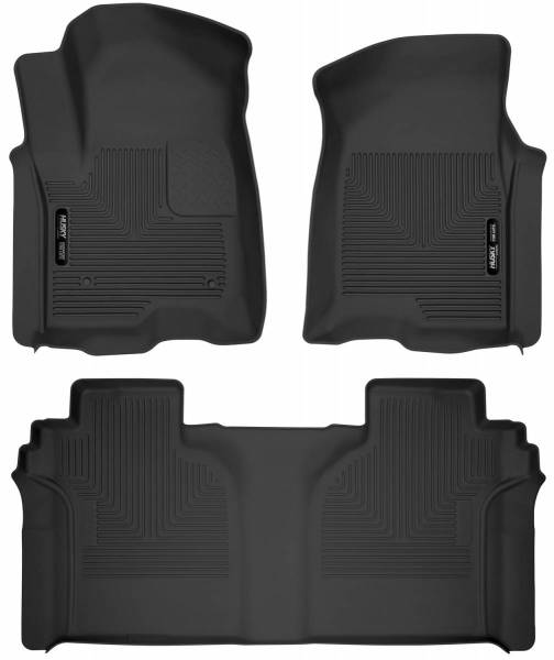 Husky Liners - Husky Liners 19-23 Chevrolet Silverado 1500 CC X-Act Contour Front & Second Seat Floor Liners - 54208