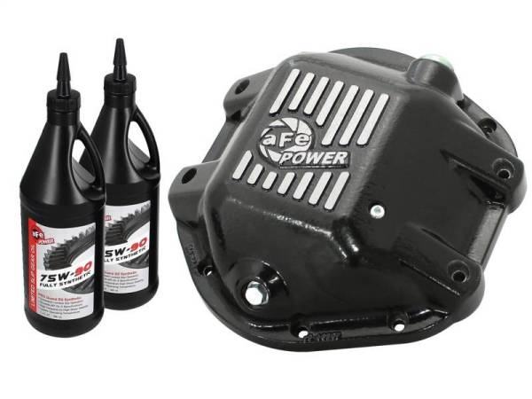 aFe - aFe Power Differential Cover Machined Pro Series 97-15 Jeep Dana 44 w/ 75W-90 Gear Oil 2 QT - 46-70162-WL