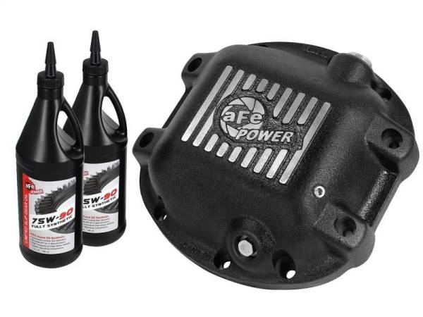 aFe - aFe Power Differential Cover Machined Fins 97-15 Jeep Dana 30 w/ 75W-90 Gear Oil 2 QT - 46-70192-WL