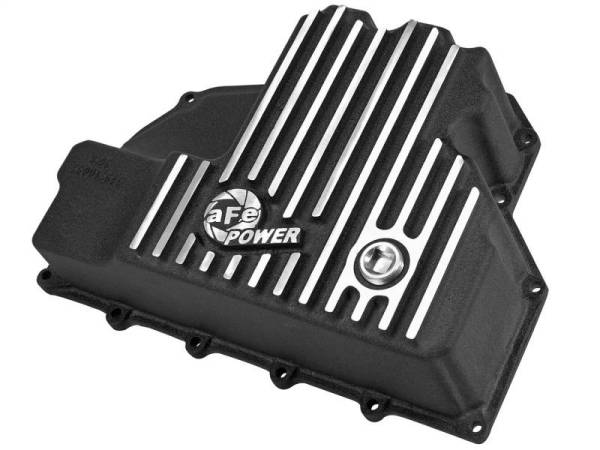 aFe - AFE Engine Oil Pan Black Machined; 14-16 Dodge RAM 1500 EcoDiesel 3.0L V6 (td) - 46-70282