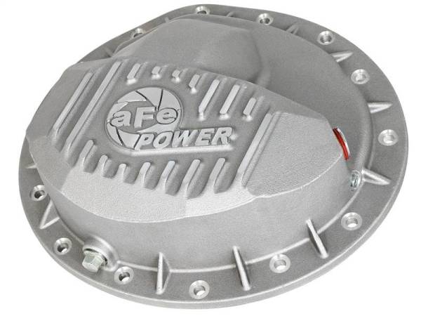 aFe - aFe Power Rear Differential Cover Raw w/Machined Fins Street Ser. 16-17 Nissan Titan XD (AAM 9.5-14) - 46-70360