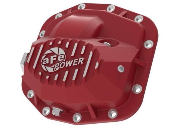 aFe - aFe Pro Series Front Differential Cover Red 2018+ Jeep Wrangler (JL) V6 3.6L (Dana M186) - 46-71010R