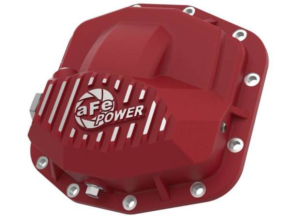 aFe - aFe Power Pro Series Front Differential Cover Red w/Machined Fins 18-19 Jeep JL (Dana M210) - 46-71030R