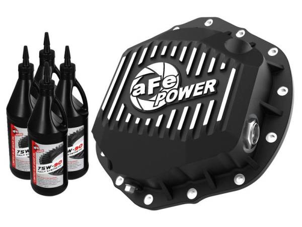 aFe - aFe 19-23 Dodge Ram 2500/3500 Pro Series Rear Differential Cover - Black w/ Machined Fins - 46-71151B