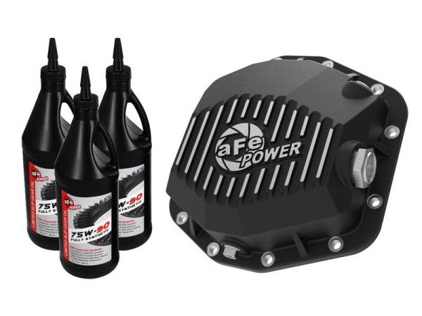 aFe - aFe Power Cover Diff Rear Machined w/ Gear Oil 2019 Ford Ranger (Dana M220) - 46-71171B