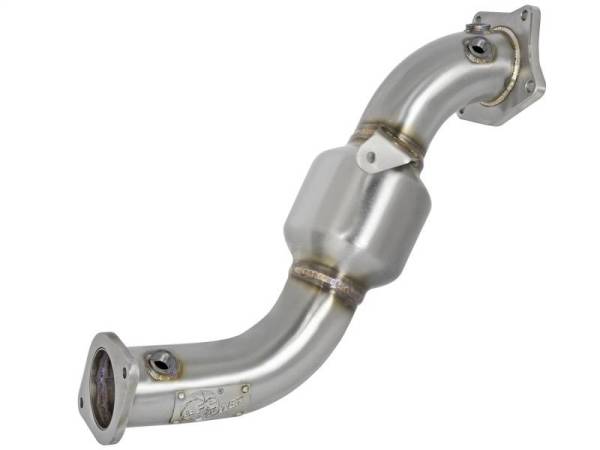 aFe - aFe Twisted Steel Down-Pipe Catted 13-16 Cadillac ATS L4-2.0L (t) - 48-34126-HC