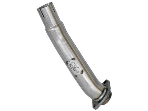 aFe - aFe Twisted Steel 2in Stainless Steel Loop Delete Down-Pipe 2018+ Jeep Wrangler (JL) V6 3.6L - 48-48024