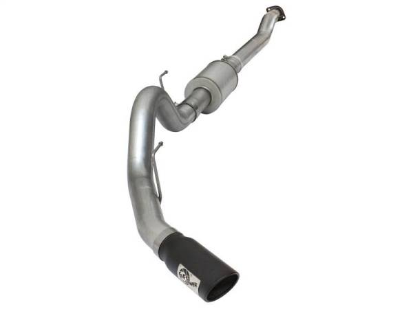 aFe - aFe Atlas Exhausts 4in Cat-Back Aluminized Steel Exhaust Sys 2015 Ford F-150 V6 3.5L (tt) Black Tip - 49-03069-B