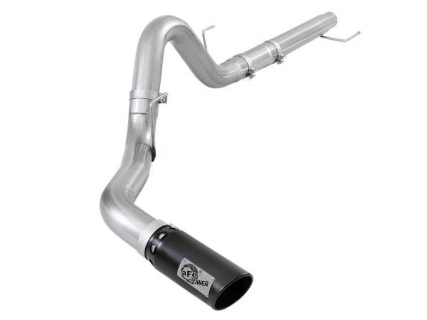 aFe - aFe Atlas 4in Aluminized Steel DPF-Back Exh 18-19 Ford F-150 V6-3.0L (td) w/ Black Tip - 49-03106-B