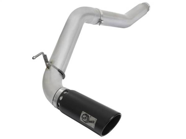 aFe - aFe Atlas Exhaust 5in DPF-Back Al Steel 2016 Nissan Titan XD V8-5.0L Black Tip - 49-06112-B