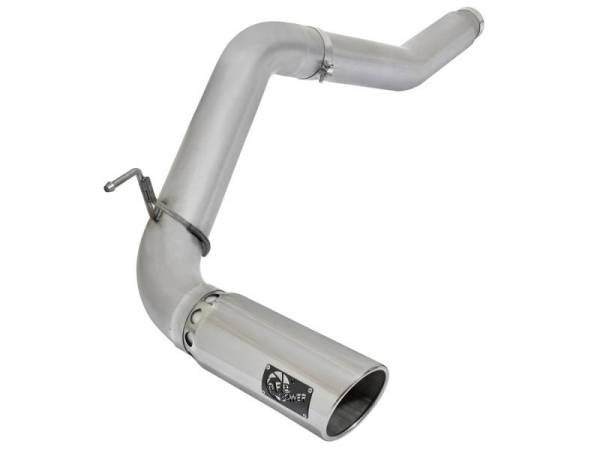 aFe - aFe Atlas Exhaust 5in DPF-Back Exhaust Aluminized Steel 2016 Nissan Titan XD V8-5.0L w/ Polished Tip - 49-06112-P