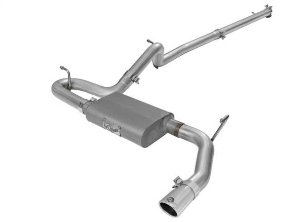 aFe - aFe Scorpion 2-1/2in Aluminized Steel Cat Back Exhaust 07-17 Jeep Wrangler V6-3.6/3.8L (4 Dr) - 49-08044-1P