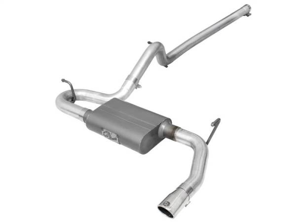 aFe - aFe Scorpion 2-1/2in Alum Steel Cat-Back Exhaust w/Pol Tip 07-18 Jeep Wrangler (JK) V6-3.6L/3.8L - 49-08045-P