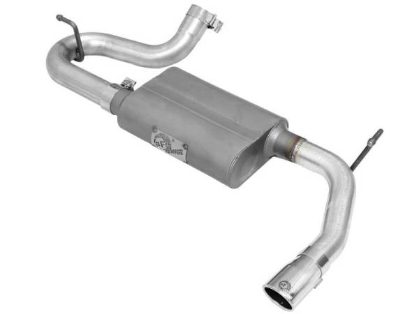 aFe - aFe Scorpion 2-1/2in Alum Steel Axle-Back Exhaust w/Polished Tip 07-18 Jeep Wrangler JK V6-3.6/3.8L - 49-08047-P