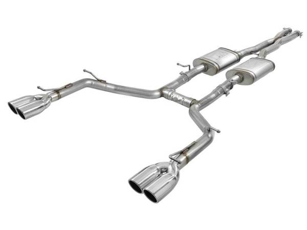 aFe - aFe MACH Force-Xp 2-1/2in 304 SS Cat-Back Exhaust 15-19 Dodge Challenger V6-3.6L - Polished Tip - 49-32067-P