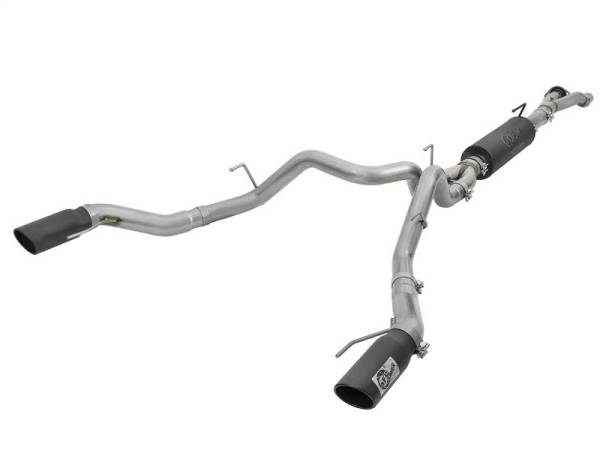 aFe - aFe MACH Force-Xp 3in to 3-1/2in 304 SS Cat-Back Exhaust w/Black Tip 17-18 Ford F-150 Raptor V6 3.5L - 49-33094-B