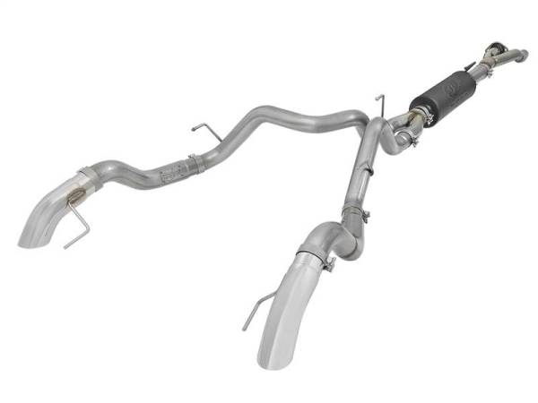 aFe - aFe MACH Force-XP Cat-Back Exhaust w/ Dual Hi-Tuck Pol Tips 17-18 Ford F-150 Raptor V6-3.5L - 49-33095-P