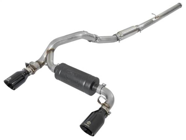 aFe - aFe Takeda 3in 304 SS Cat-Back Exhaust System w/ Black Tips 16-18 Ford Focus RS I4-2.3L (t) - 49-33103-B