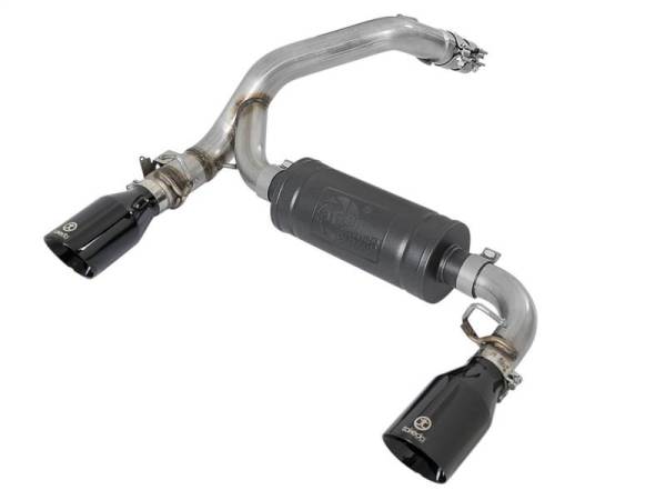 aFe - aFe Takeda 3in 304 SS Axle-Back Exhaust System w/ Black Tip 16-18 Ford Focus RS 2.3L (t) - 49-33104-B