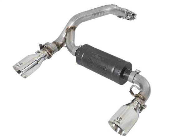 aFe - aFe Takeda 3in 304 SS Axle-Back Exhaust System w/ Polished Tip 16-18 Ford Focus RS 2.3L (t) - 49-33104-P