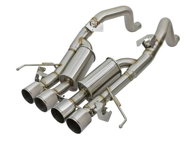 aFe - aFe MACHForce XP 3in-2 1/2in Axle Back 304SS Exhaust w/ Polished Tips 14-17 Chevy Corvette V8-6.2L - 49-34056-P