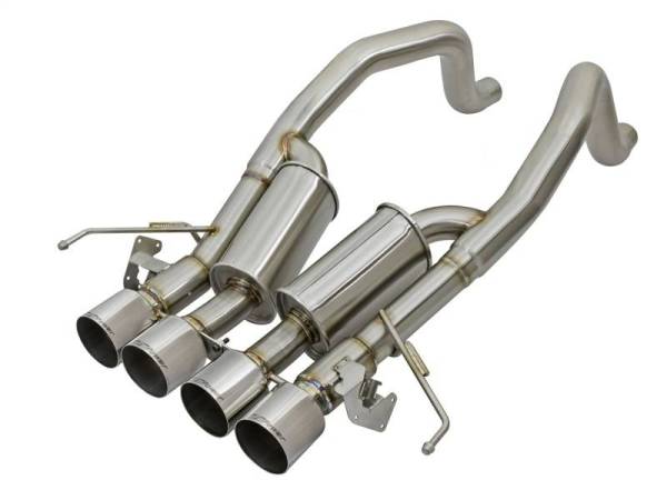 aFe - aFe MACHForce XP 3in-2 1/2in Axle Back 304SS Exhaust w/ Polished Tips 15-17 Chevy Corvette Z06 - 49-34082-P