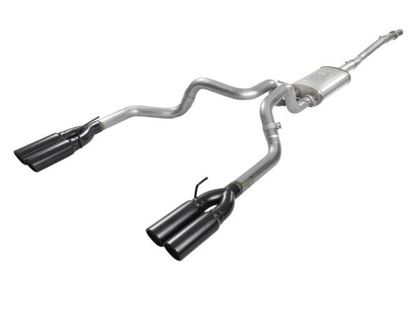 aFe - aFe Vulcan Series 3in 304 SS Exhaust Cat-Back w/ Black Tips 2019 GM Silverado/Sierra 1500 V8-5.3L - 49-34105-B