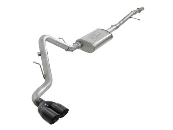 aFe - aFe Vulcan Series 3in 304SS Exhaust Cat-Back w/Blk Tip 2019 GM Silverado/Sierra 1500 V6-4.3L/V8-5.3L - 49-34106-B