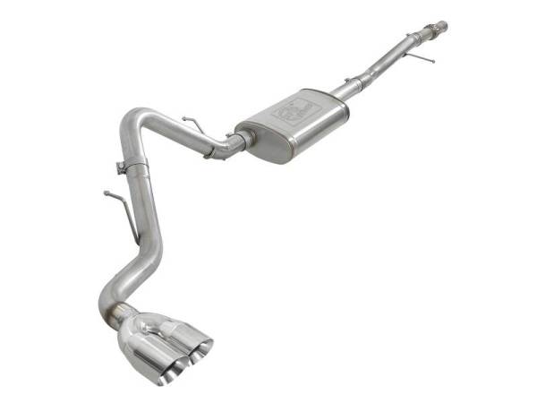 aFe - aFe Vulcan Series 3in 304SS Exhaust Cat-Back w/Pol Tip 2019 GM Silverado/Sierra 1500 V6-4.3L/V8-5.3L - 49-34106-P