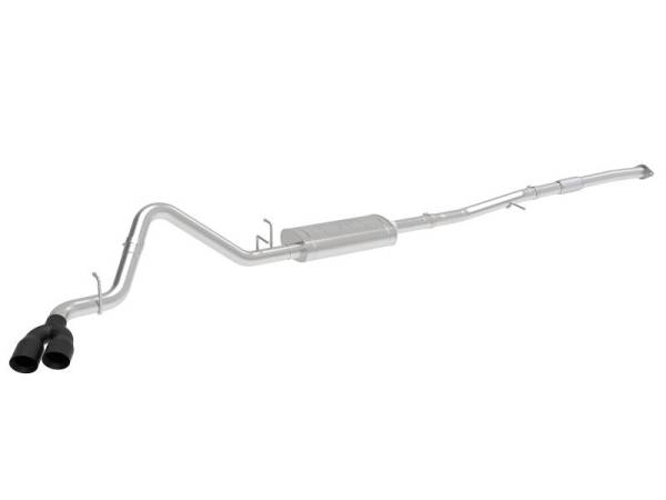 aFe - aFe Vulcan Series 3in 304SS Exhaust Cat-Back w/Blk Tip 2019 GM Silverado/Sierra 1500 L4-2.7L (t) - 49-34109-B