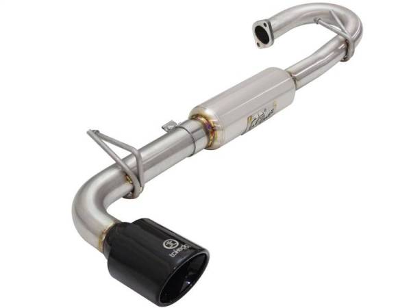 aFe - aFe Takeda 11-16 Scion TC 2.5L 2 1/4-2 1/2in Stainless Steel Axle-Back Exhaust w/Black Tip - 49-36025-B