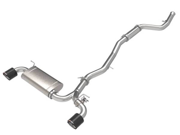 aFe - aFe POWER Takeda 2021 Toyota Supra 2.0L (t) 2.5in-3in 304 SS CB Exhaust w/ Carbon Tips - 49-36050-C