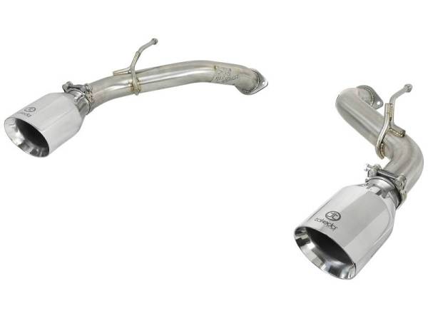 aFe - aFe Takeda 2.5in 304 SS Axle-Back Exhaust w/ Polished Tips 16-18 Infiniti Q50 V6-3.0L (tt) - 49-36130NM-P