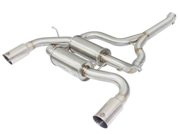 aFe - aFe MACHForce XP SS-304 Polish Tip 2.5in Dia Axle Back Exhaust 12-15 BMW 335i (F30) 3.0L (t) - 49-36325-P