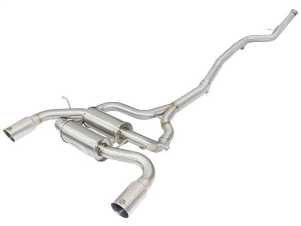 aFe - aFe MACHForce XP SS-304 Polish Tip 2.5in Dia Cat Back Exhaust 12-14 BMW 335i (F30) 3.0L (t) - 49-36326-P