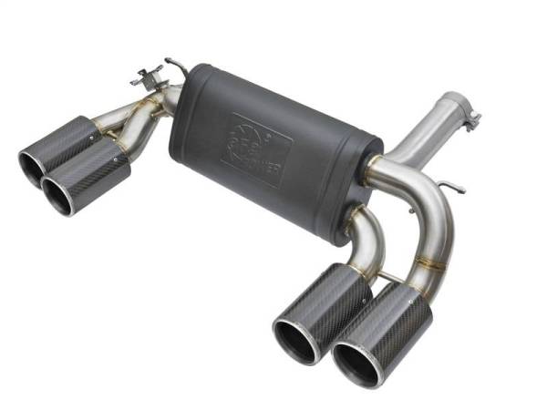 aFe - aFe MACHForce XP 3in - 2 1/2in Axle Back 304SS Exhaust w/ Carbon Fiber Tips 16-17 BMW M2 (f87) - 49-36333-C