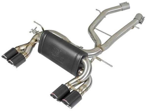 aFe - aFe MACH Force-Xp 2-1/2in Stainless Steel Axle Back Exhaust w/CF 15-19 BMW M3/M4 (F80/82/83) - 49-36338-1C