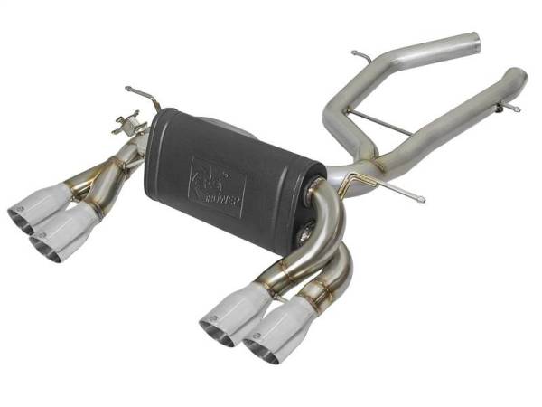 aFe - aFe MACH Force-Xp 2-1/2in SS Axle Back Exhaust w/Polished Tips 15+ BMW M3/M4 (F80/F82) L6 3.0L (tt) - 49-36338-P