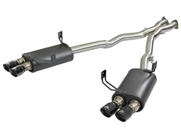 aFe - aFe MACH Force-Xp 2-1/2in 304 SS Cat-Back Exhaust w/ Black Tips 05-08 BMW Z4 M Coupe (E86) L6 3.2L - 49-36339-B