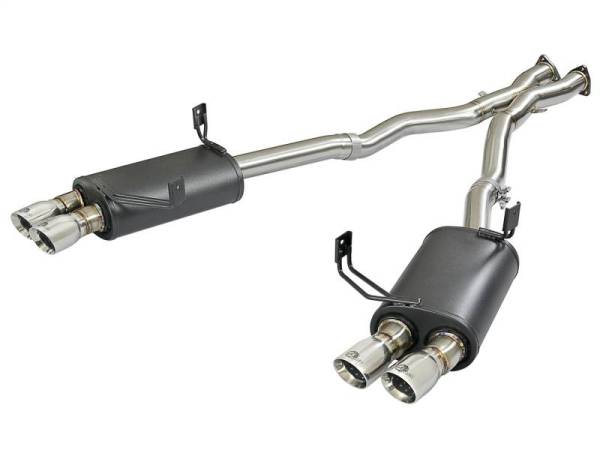 aFe - aFe MACH Force-Xp 2-1/2in 304 SS Cat-Back Exhaust w/Polished Tips 05-08 BMW Z4 M Coupe (E86) L6 3.2L - 49-36339-P