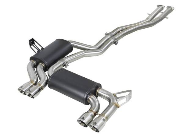 aFe - aFe MACH Force-Xp 2.5in 304 SS Cat-Back Exhaust w/ Polished Tips 01-06 BMW M3 - 49-36344-P