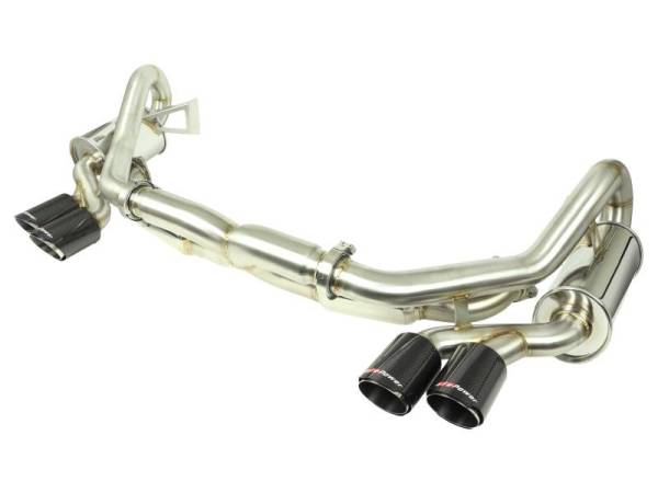 aFe - aFe MACHForce XP 12-16 Porsche 911 Carrera H6-3.8L SS-304 Cat-Back Exhaust w/Carbon Fiber Tips - 49-36406-1C