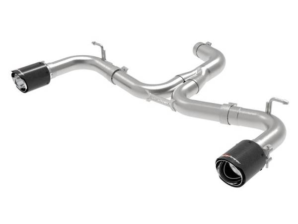 aFe - aFe MACH Force-Xp 3in to 2-1/2in Stainless Steel Axle-Back Exhaust Carbon - 15-17 Volkswagen GTI - 49-36417-C